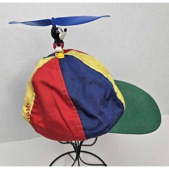 Disney Mickey Mouse Vintage Baseball Cap w Propeller Theme Park 90's Rare - Picture 5 of 9